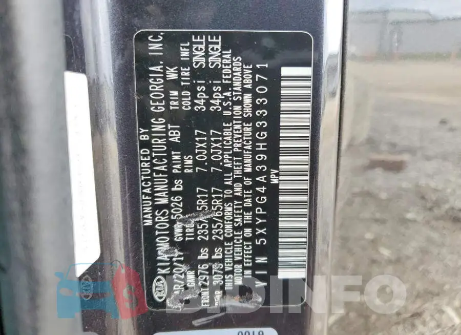 5XYPG4A39HG333071 Photo# 12