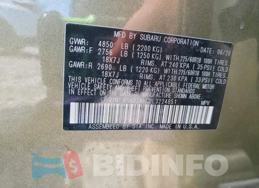 4S4BTALC2L3224851 Photo# 13