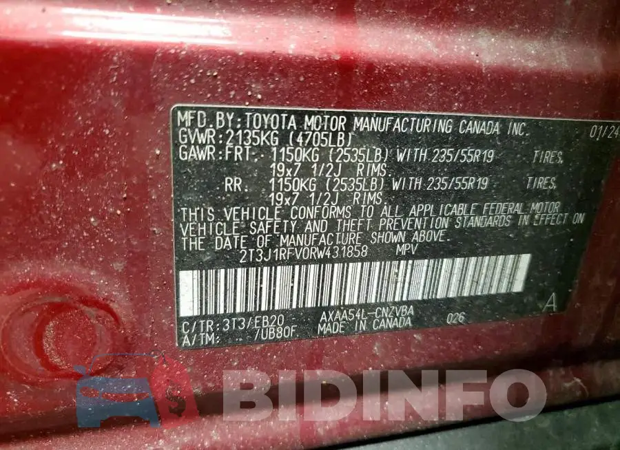 2T3J1RFV0RW431858 Photo# 12
