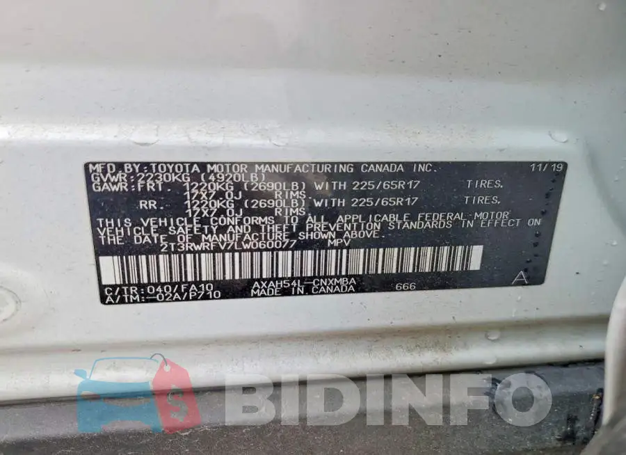 2T3RWRFV7LW060077 Photo# 13