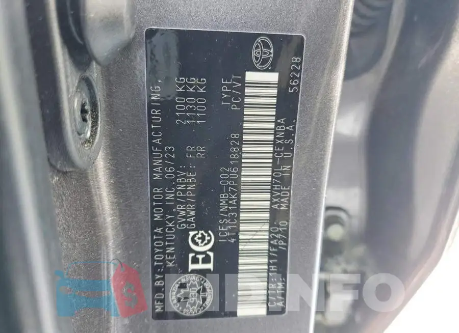 4T1C31AK7PU618828 Photo# 12
