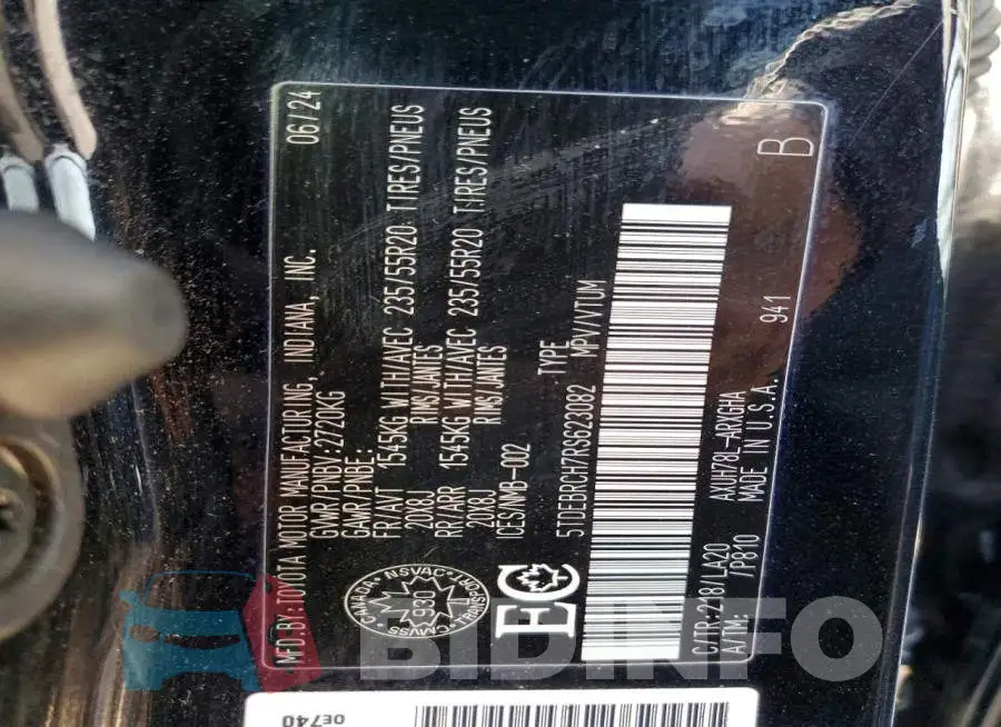 5TDEBRCH7RS623082 Photo# 12