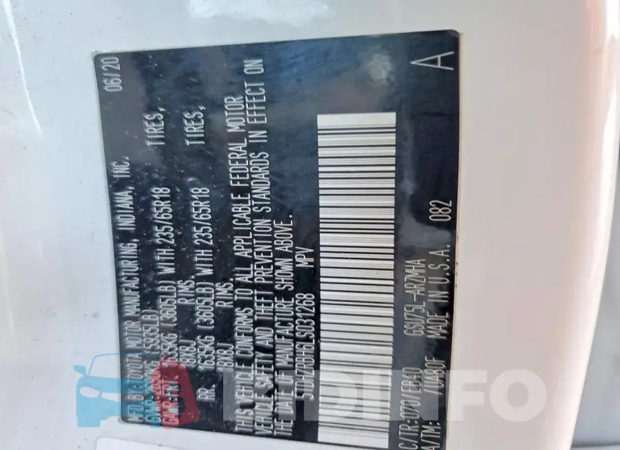 5TDHZRBH6LS031268 Photo# 13