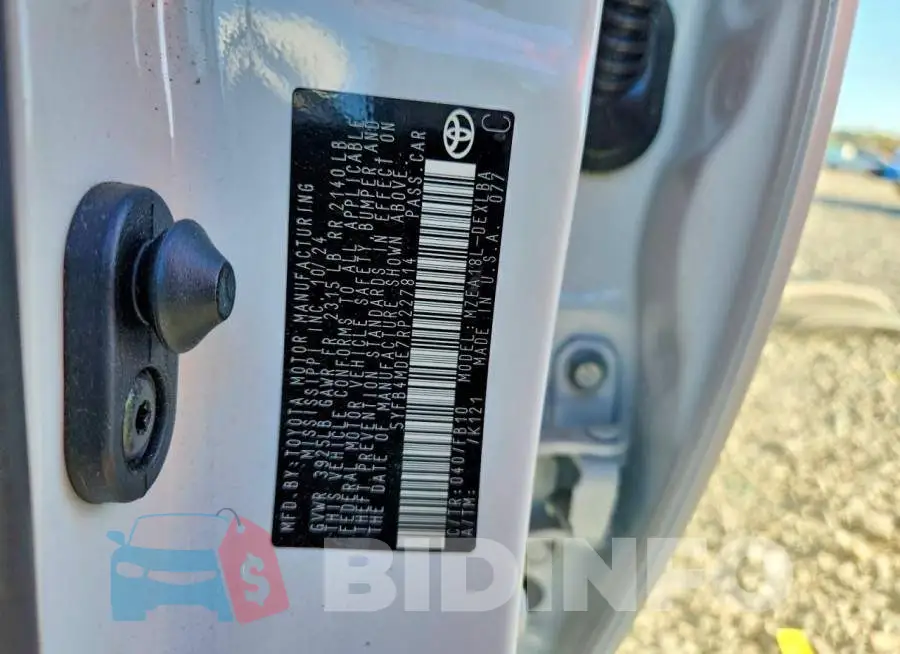 5YFB4MDE7RP227814 Photo# 13
