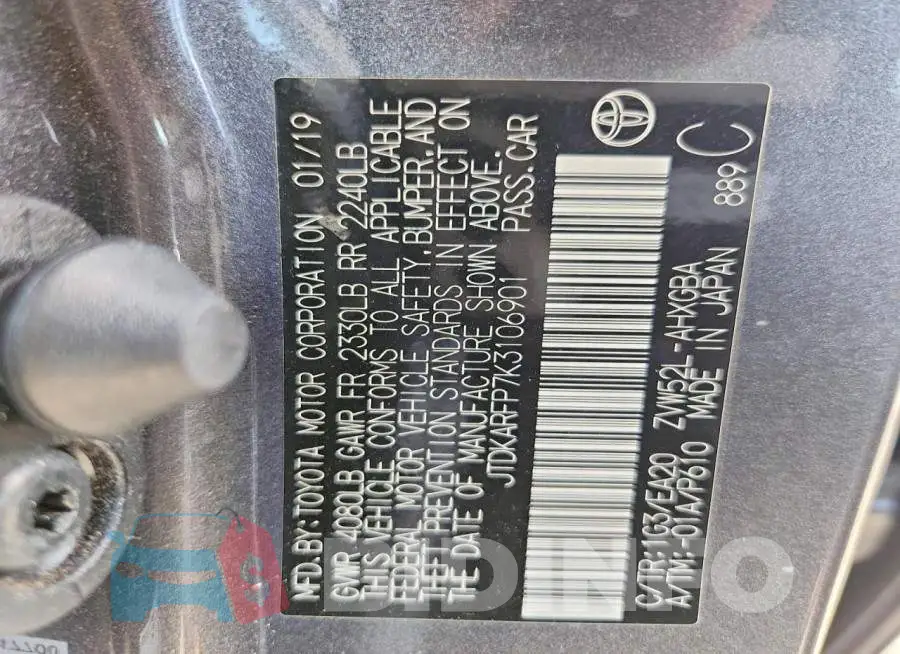 JTDKARFP7K3106901 Photo# 13