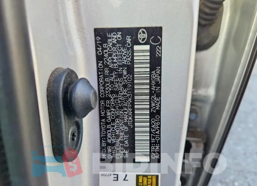 JTDKARFP9K3119102 Photo# 12
