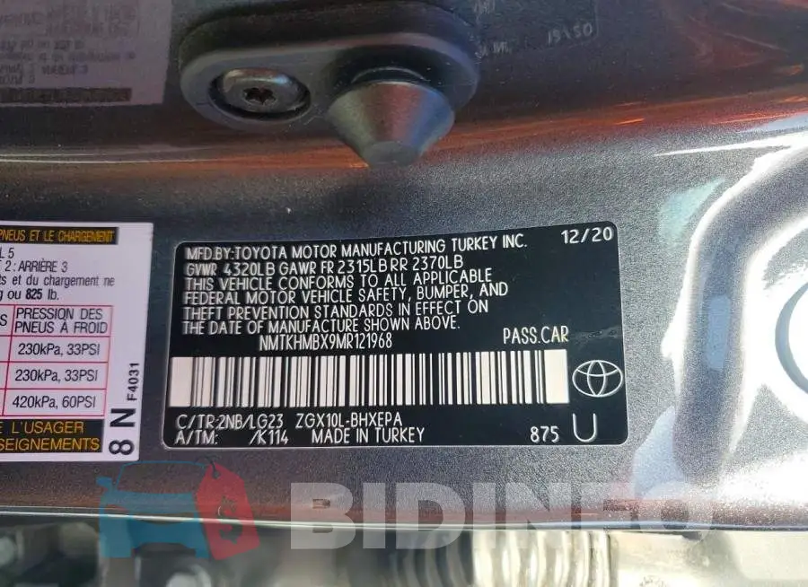 NMTKHMBX9MR121968 Photo# 13