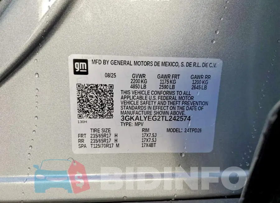 3GKALYEG2TL242574 Photo# 13