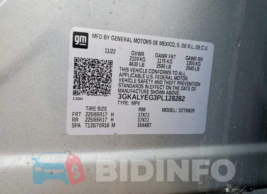 3GKALYEG3PL128282 Photo# 13