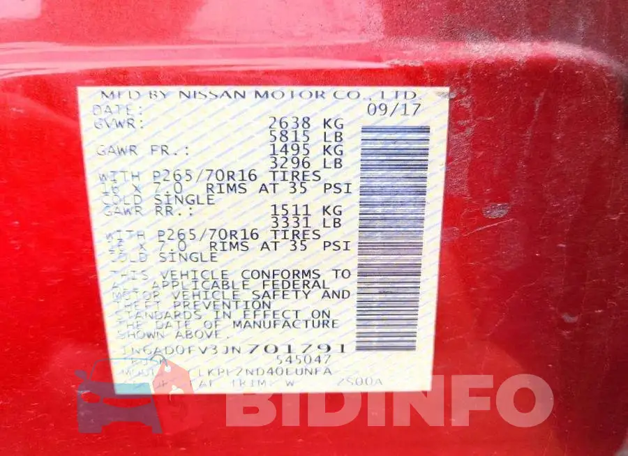 1N6AD0FV3JN701791 Photo# 12