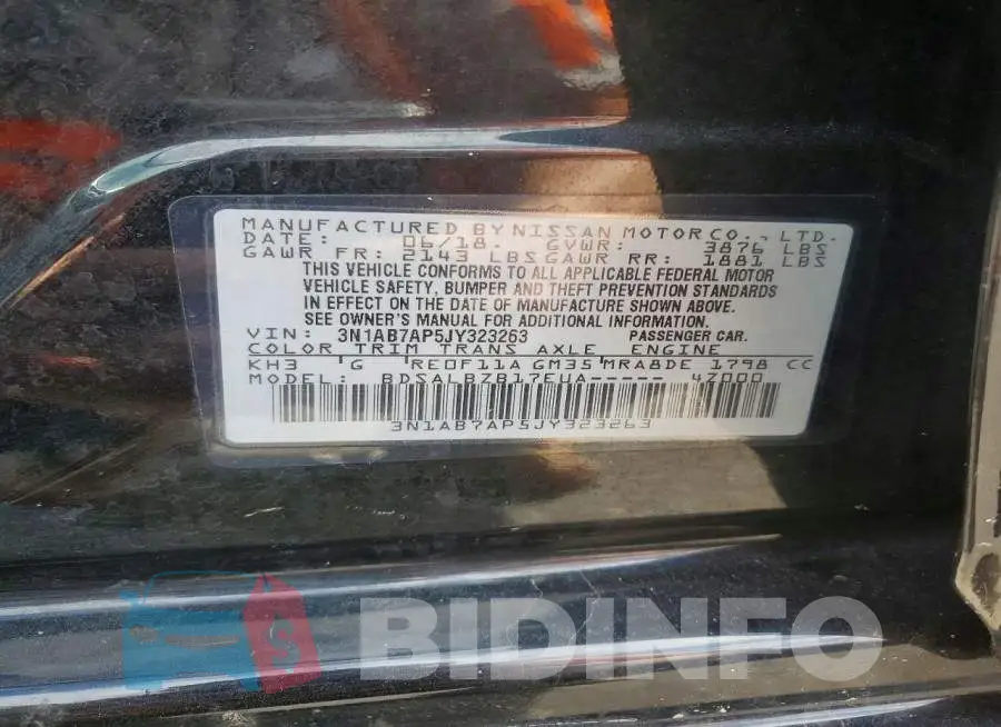 3N1AB7AP5JY323263 Photo# 12