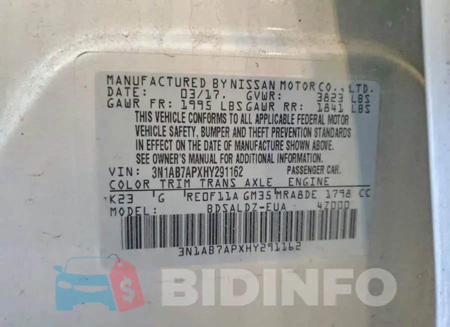 3N1AB7APXHY291162 Photo# 12