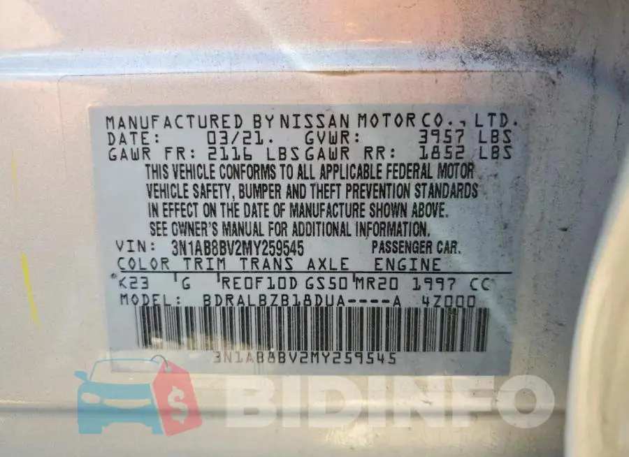 3N1AB8BV2MY259545 Photo# 12