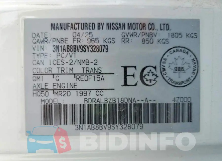 3N1AB8BV9SY328079 Photo# 13