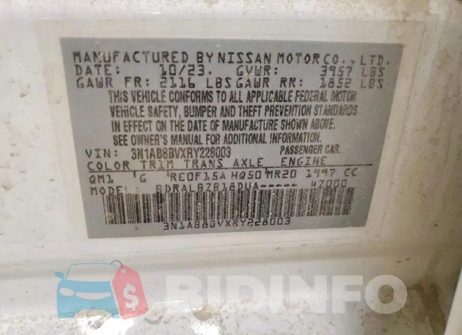 3N1AB8BVXRY228003 Photo# 12