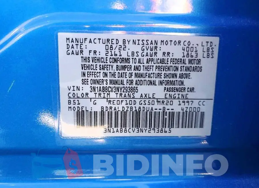 3N1AB8CV3NY293865 Photo# 13