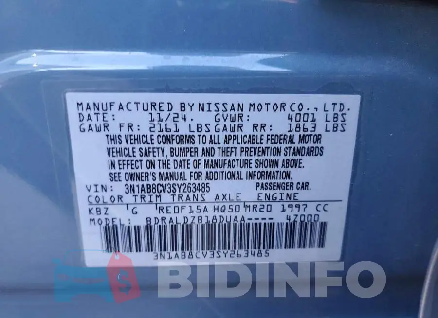 3N1AB8CV3SY263485 Photo# 12
