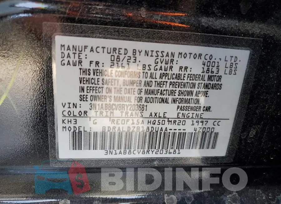 3N1AB8CV8RY203681 Photo# 12