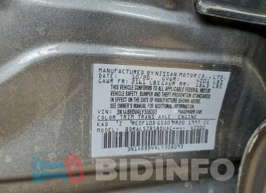 3N1AB8DV4LY308093 Photo# 12