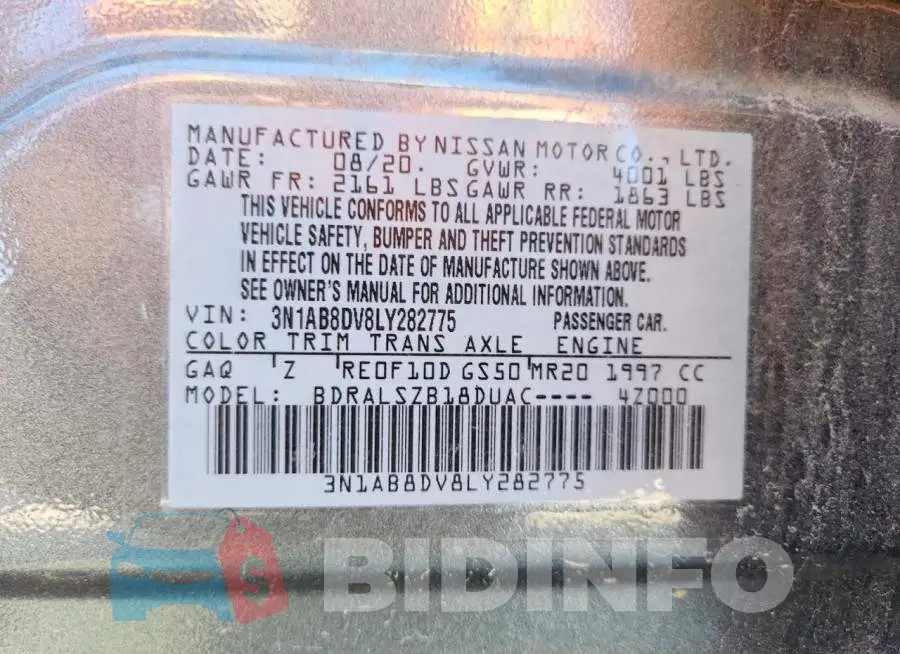 3N1AB8DV8LY282775 Photo# 12