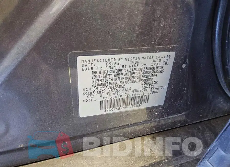 3N1CP5BV9PL534032 Photo# 13