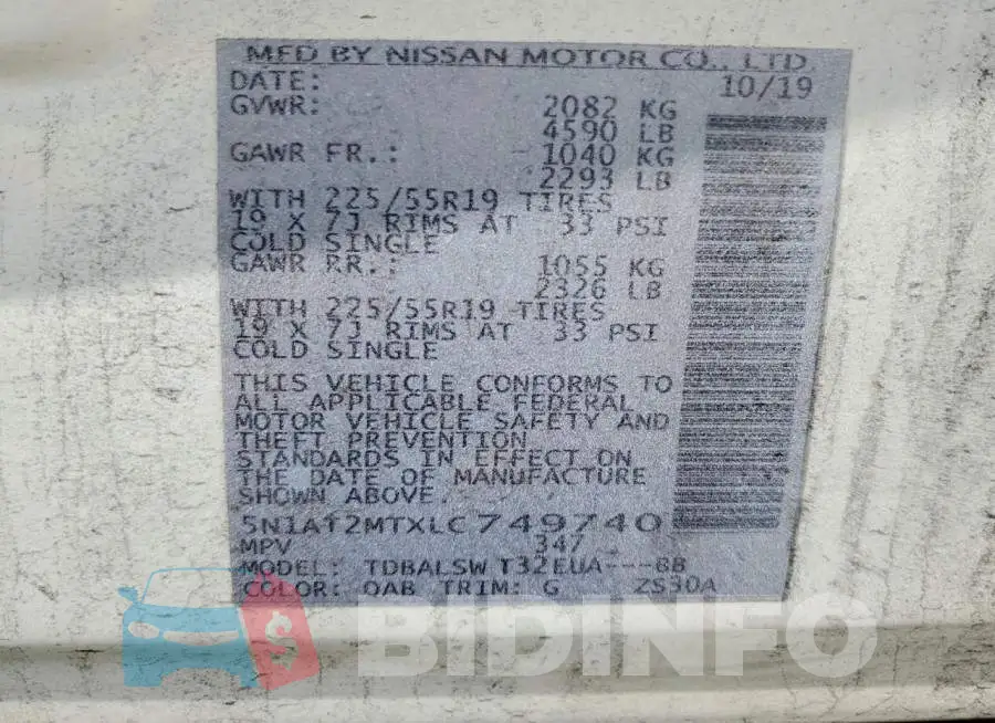 5N1AT2MTXLC749740 Photo# 12