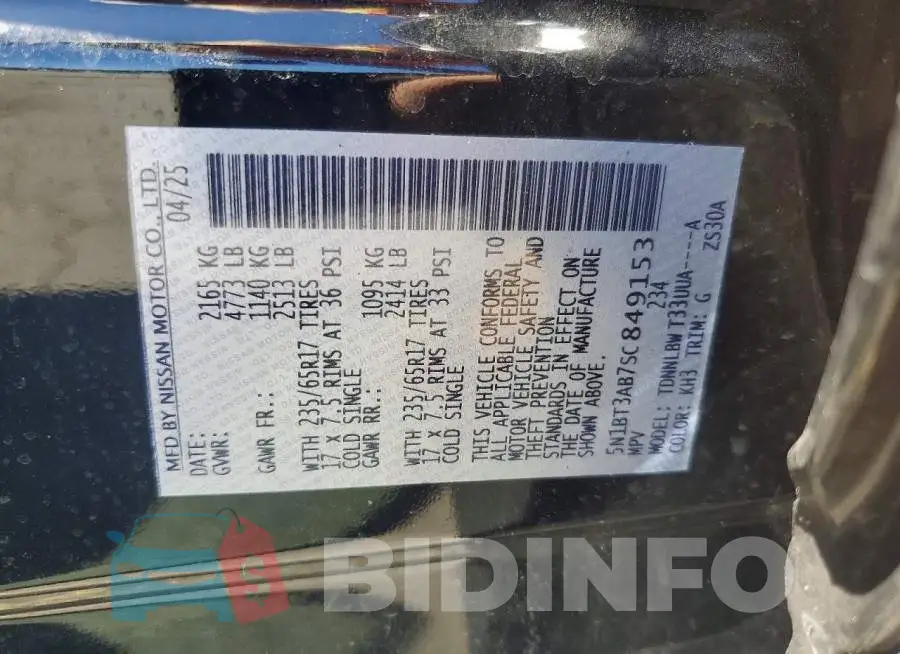 5N1BT3AB7SC849153 Photo# 13