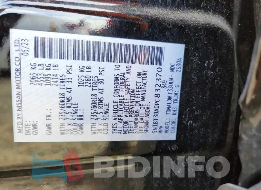 5N1BT3BA0PC832370 Photo# 13