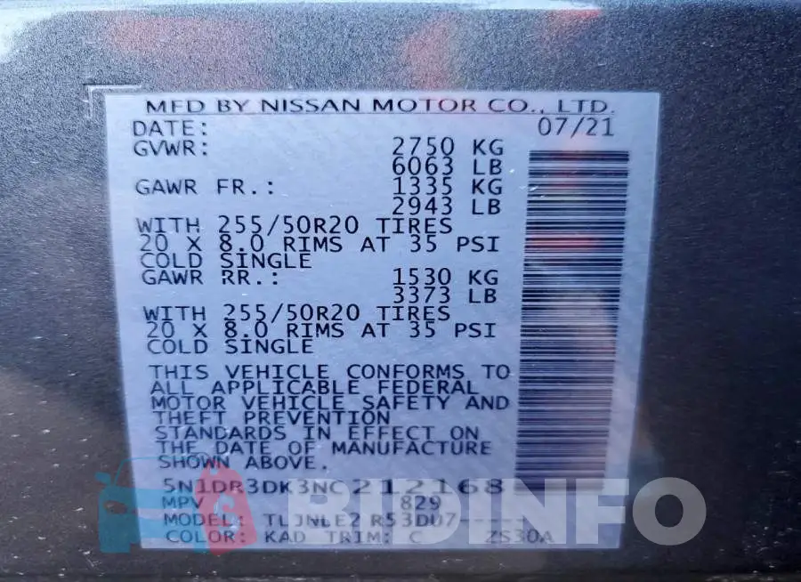 5N1DR3DK3NC212168 Photo# 14