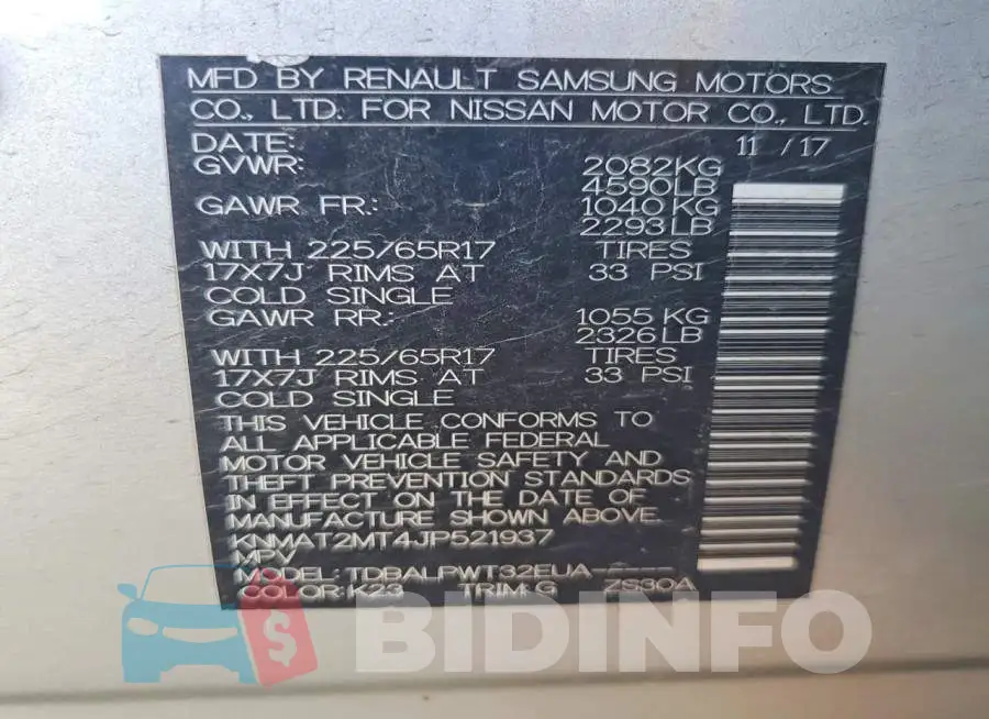 KNMAT2MT4JP521937 Photo# 14