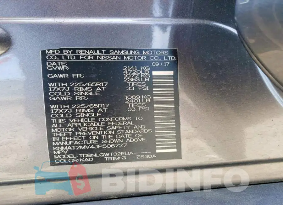 KNMAT2MV4JP506727 Photo# 13