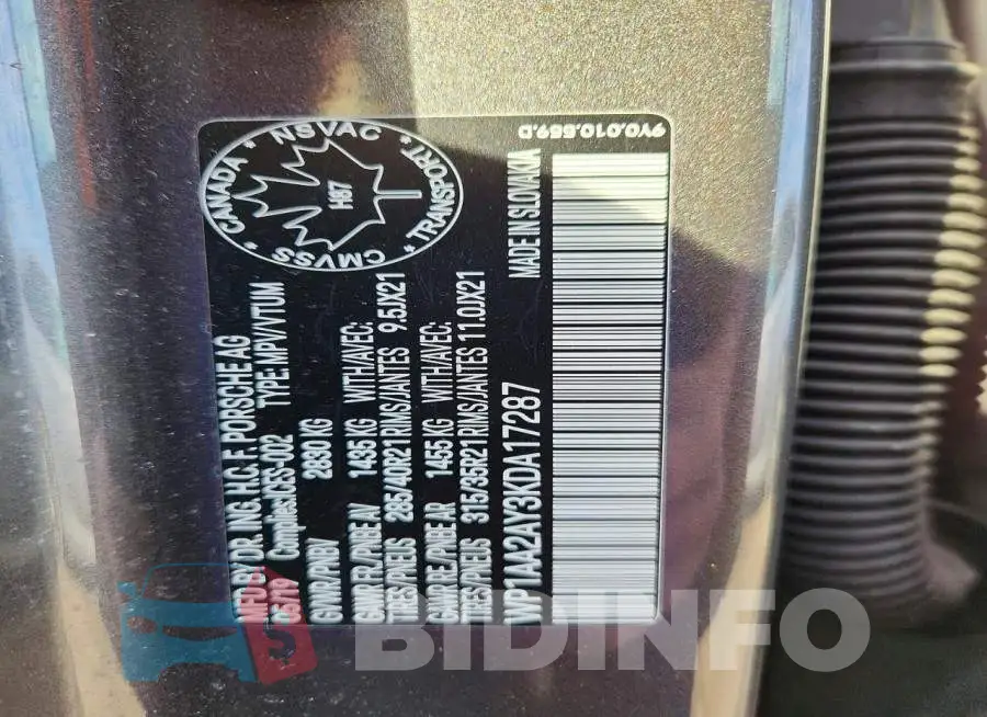 WP1AA2AY3KDA17287 Photo# 12