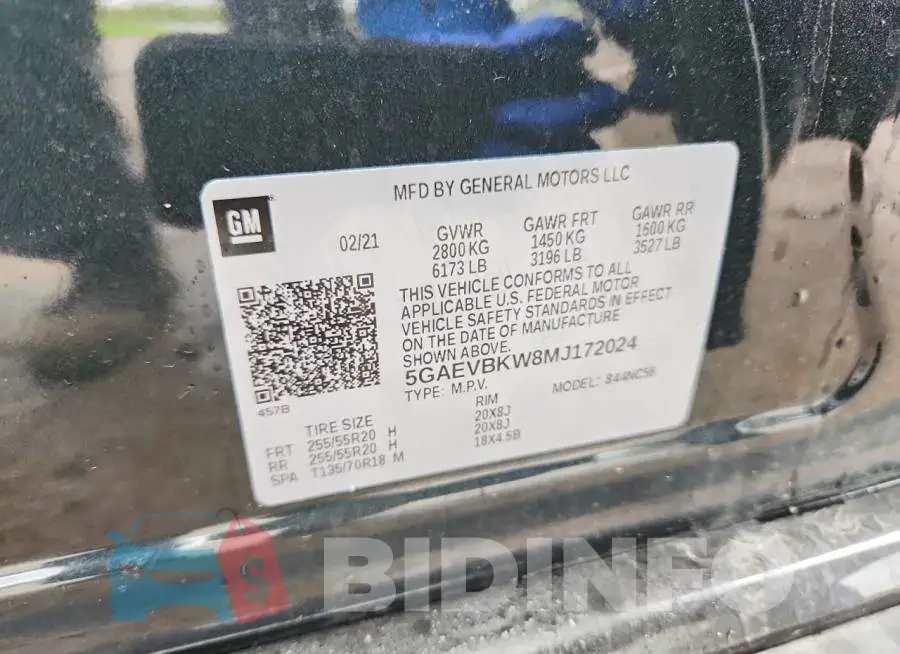 5GAEVBKW8MJ172024 Photo# 13