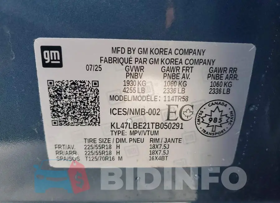 KL47LBE21TB050291 Photo# 14