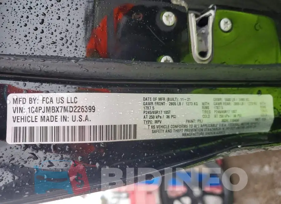 1C4PJMBX7MD226399 Photo# 13