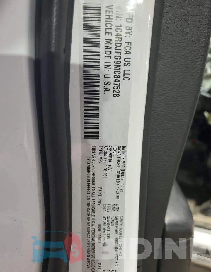 1C4RDJFG9MC847528 Photo# 12