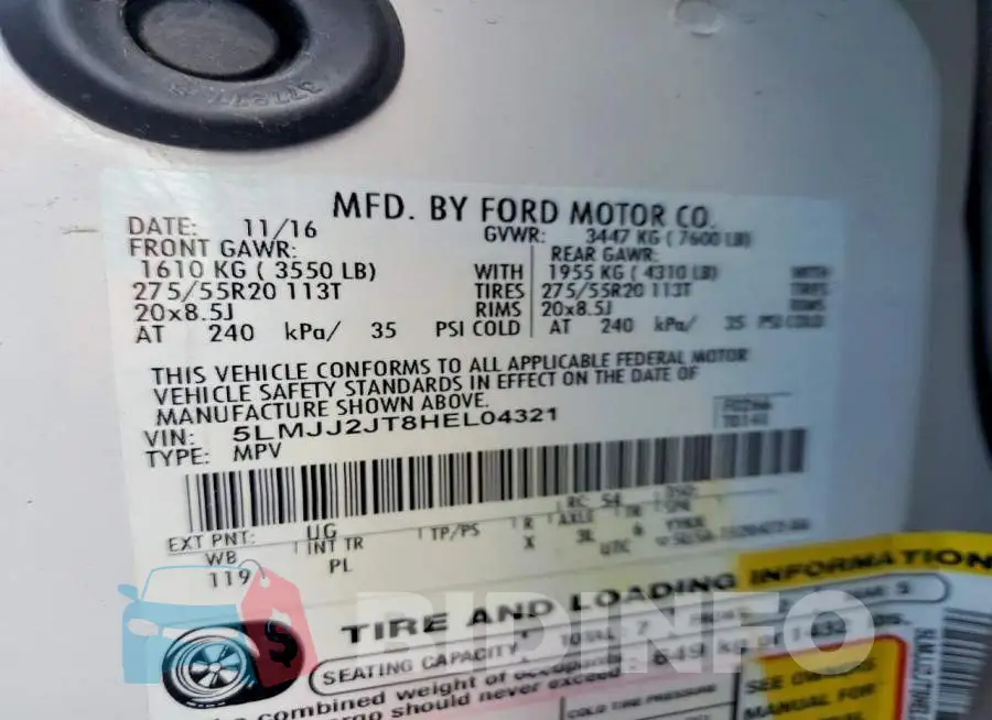 5LMJJ2JT8HEL04321 Photo# 13