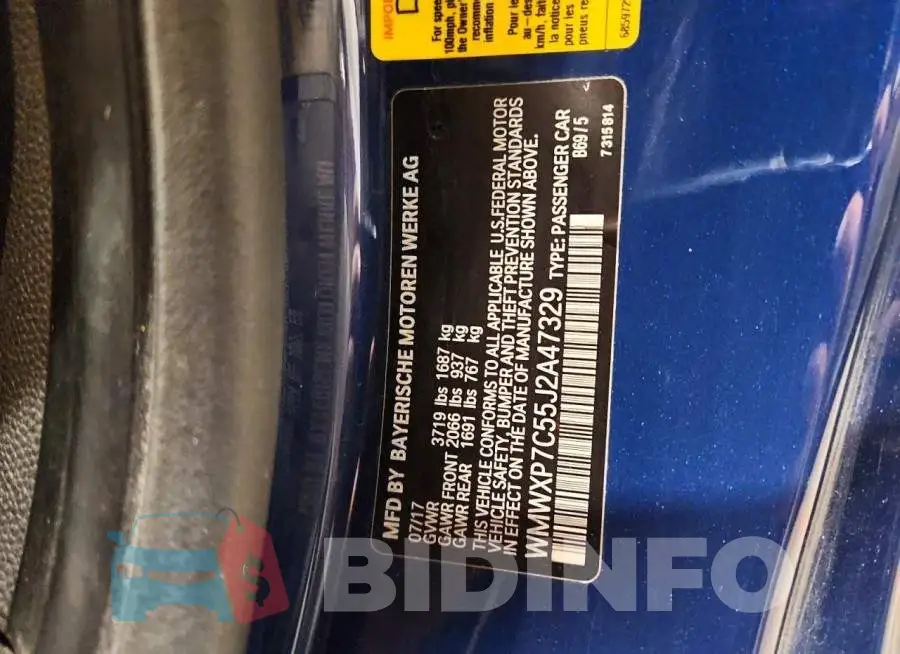 WMWXP7C55J2A47329 Photo# 13