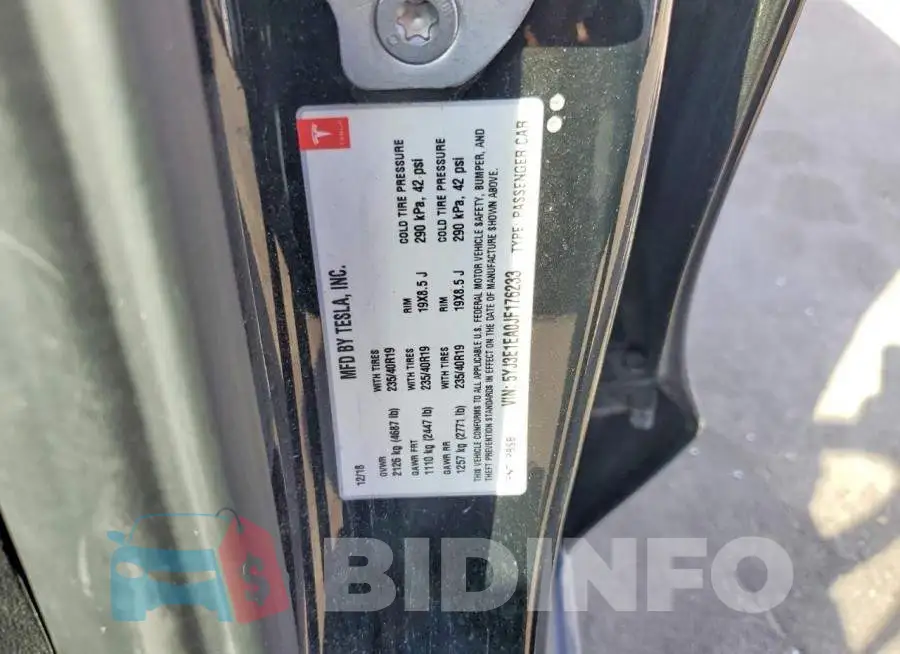 5YJ3E1EA0JF176233 Photo# 12