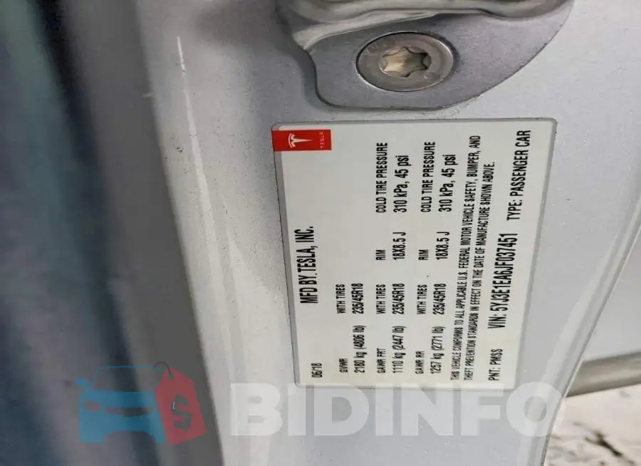 5YJ3E1EA6JF037451 Photo# 12