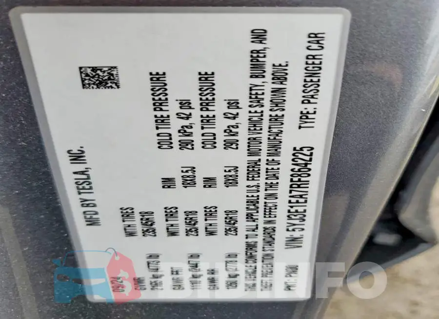 5YJ3E1EA7RF864225 Photo# 12