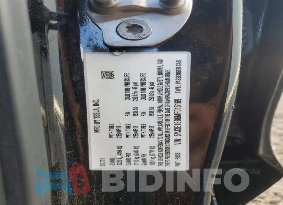 5YJ3E1EB6MF015169 Photo# 12