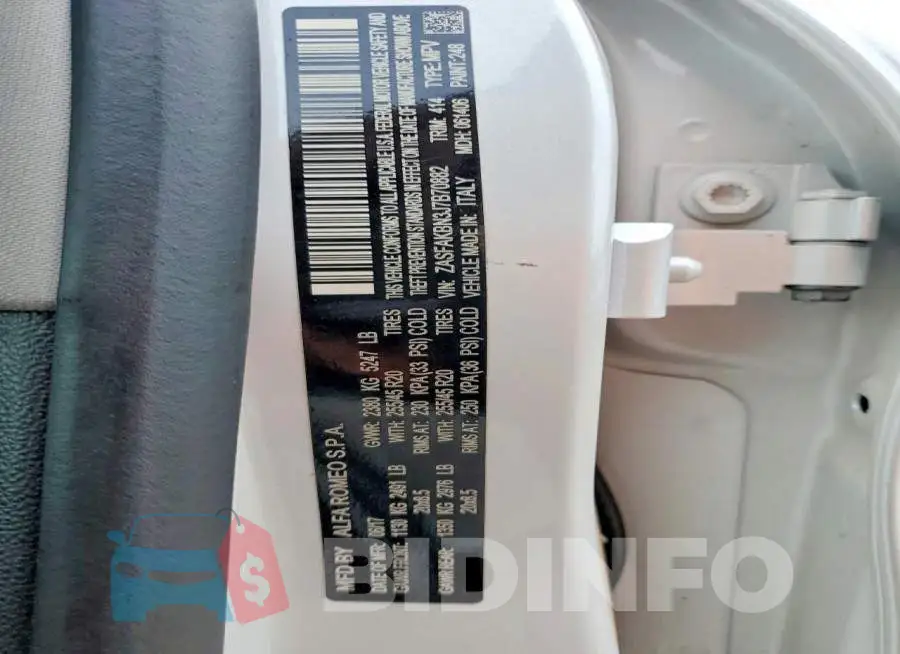 ZASFAKBN3J7B70882 Photo# 14