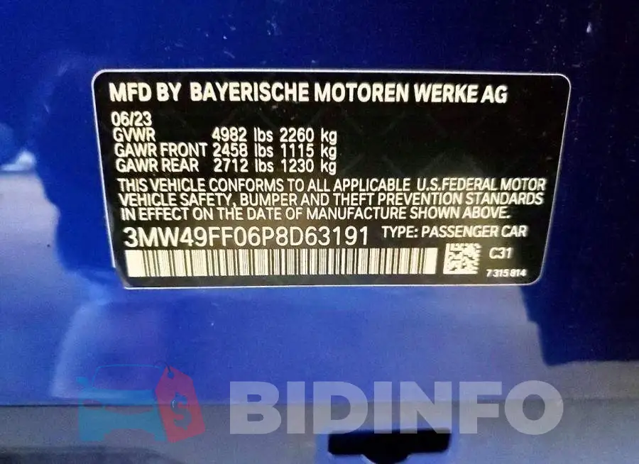 3MW49FF06P8D63191 Photo# 13