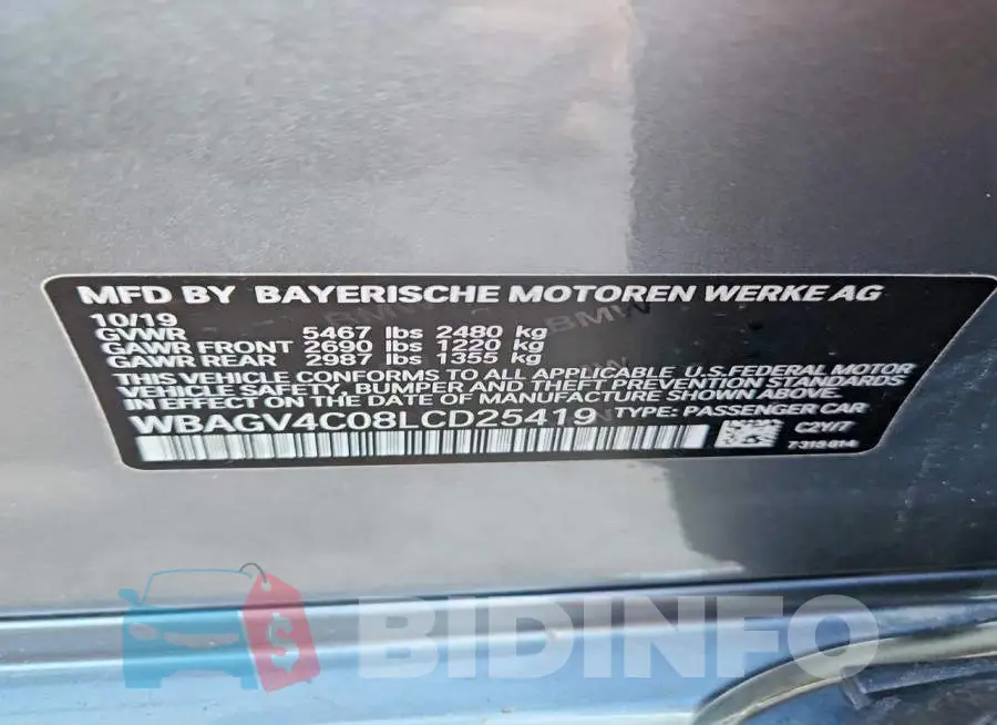 WBAGV4C08LCD25419 Photo# 12