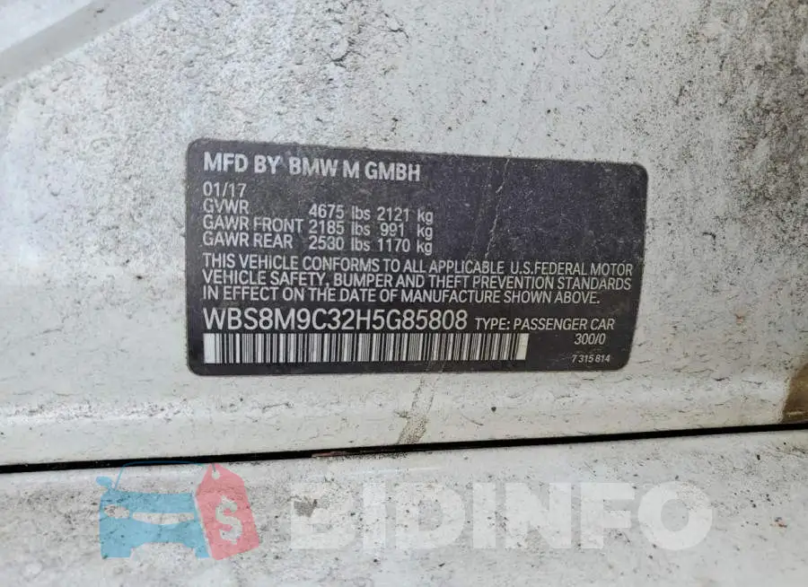 WBS8M9C32H5G85808 Photo# 12
