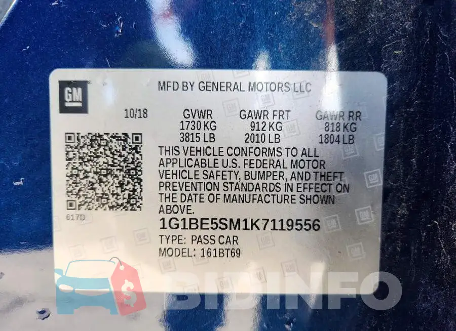 1G1BE5SM1K7119556 Photo# 12