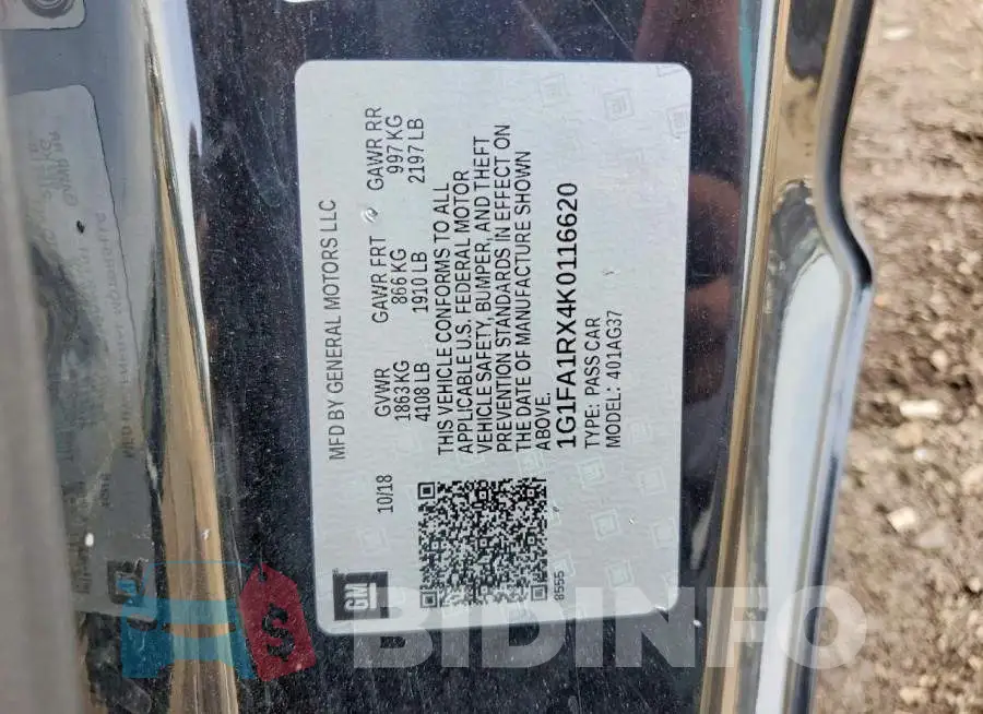 1G1FA1RX4K0116620 Photo# 12