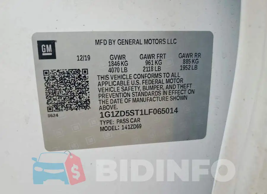 1G1ZD5ST1LF065014 Photo# 12