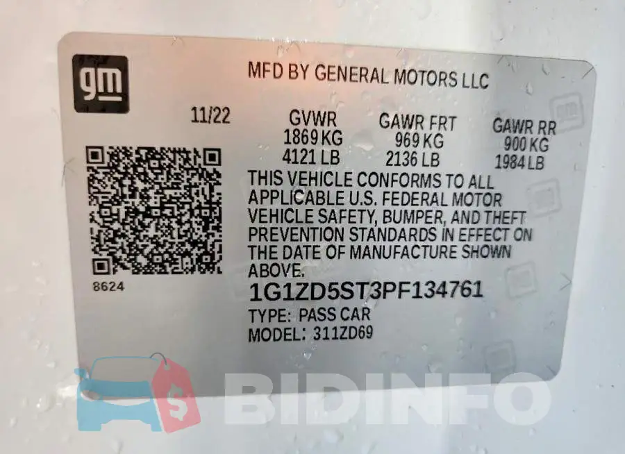 1G1ZD5ST3PF134761 Photo# 12